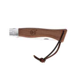 M Main Italian line pocket knife with dark Walnut wood handle and PU loop. Blade length - 105 mm