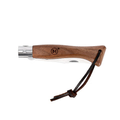 M Main Italian line pocket knife with dark Walnut wood handle and PU loop. Blade length - 90 mm