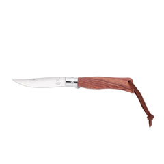 M Main Pocket knife with Bubinga wood handle and PU loop.Blade made from stainless steel 440A. Blade length – 87 mm.