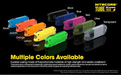مصباح يدوي Nitecore Tube V2.0 بسلسلة مفاتيح، 55 لومن ساطع، قابل لإعادة الشحن عبر USB، خفيف الوزن للغاية وصغير الحجم (أسود)