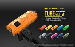 مصباح يدوي Nitecore Tube V2.0 بسلسلة مفاتيح، 55 لومن ساطع، قابل لإعادة الشحن عبر USB، خفيف الوزن للغاية وصغير الحجم (أسود)
