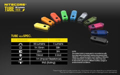 مصباح يدوي Nitecore Tube V2.0 بسلسلة مفاتيح، 55 لومن ساطع، قابل لإعادة الشحن عبر USB، خفيف الوزن للغاية وصغير الحجم (أسود)