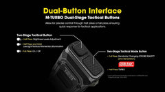 Nitecore EDC23 EDC Flashlight, 2500 Lumen Ultra-Slim Flat Shape USB-C Rechargeable Fast Charging with Digital OLED Display, Mechanical Lock Switch