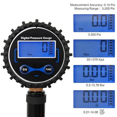 مقياس ضغط الإطارات، مقاييس ضغط الإطارات الرقمية مع منفاخ