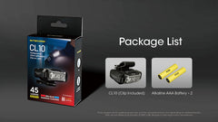 مصباح Nitecore CL10 متعدد الأغراض وخفيف الوزن للغاية ومشبك