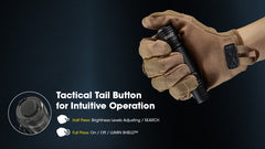 مصباح يدوي Nitecore EDC31 EDC بقوة 3500 لومن، قابل لإعادة الشحن عبر USB-C، صغير الحجم، عالي اللومن مع مشبك، حبل، ملصق مفتاح قفل منزلق