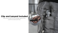 مصباح يدوي Nitecore EDC31 EDC بقوة 3500 لومن، قابل لإعادة الشحن عبر USB-C، صغير الحجم، عالي اللومن مع مشبك، حبل، ملصق مفتاح قفل منزلق