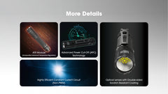 مصباح يدوي Nitecore EDC31 EDC بقوة 3500 لومن، قابل لإعادة الشحن عبر USB-C، صغير الحجم، عالي اللومن مع مشبك، حبل، ملصق مفتاح قفل منزلق