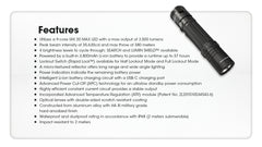 مصباح يدوي Nitecore EDC31 EDC بقوة 3500 لومن، قابل لإعادة الشحن عبر USB-C، صغير الحجم، عالي اللومن مع مشبك، حبل، ملصق مفتاح قفل منزلق