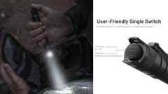 Nitecore MT2A Pro EDC Flashlight, 1000 Lumen, USB-C Rechargeable, 2X AA Battery Compatible Slim Penlight, Including Nitecore'S Sticker