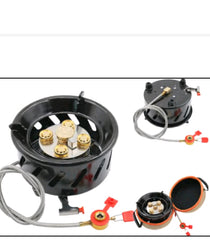 ZYZY Gas Stove 5 Eye Black