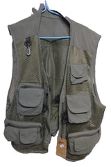 سترة صيفية شبكية متعددة الجيوب