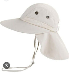 Summer Sun Hat With Neck Flap Cap