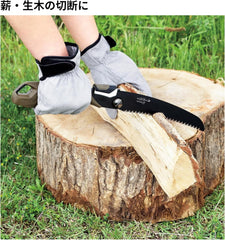 منشار تاكاجي شارك، شفرة منحنية 180 مم، لون زيتوني، صنع في اليابان