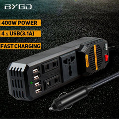 BYGD-محول طاقة السيارة، عاكس التيار، محول المقبس العالمي