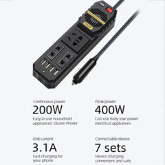 BYGD-محول طاقة السيارة، عاكس التيار، محول المقبس العالمي