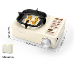 موقد غاز للتخييم بقوة 5800 وات، قوة نيران عالية، محمول للاستخدام في الهواء الطلق، بخمسة شعلات للنزهات والمشي لمسافات طويلة