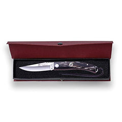 Joker Sports Folding Knife Iberian NF138, Blade 2.7 inch. MOVA, Buffalo Horn Handle, with Lock, Includes case, Fishing Tool, Hunting, Camping and Hiking