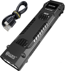 مصباح يدوي تكتيكي Nitecore EDC29 EDC، 6500 لومن قابل لإعادة الشحن بمنفذ USB-C، شكل مسطح رفيع مع كشاف ضوئي، أوضاع ستروب، ملصق شاشة رقمية 