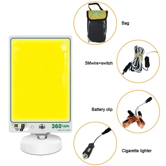 360 Car Light  360 car Light TM 12 COB Mini 12V Camping Lamp Warn Licht Outdoor Lighting with Magnet Base for Camping