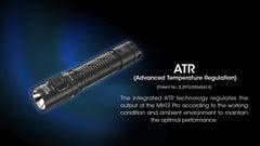 مصباح يدوي تكتيكي Nitecore MH12 Pro، 3300 لومن عالي اللومن، قابل لإعادة الشحن عبر USB-C، طويل المدى، مصباح EDC صغير الحجم مع جراب ومنظم Lumentac