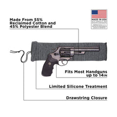 Allen Company 14" Knit Handgun Sock, Heather Gray